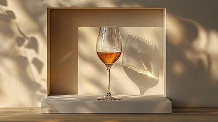Cold white wine in a glass