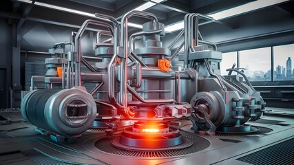 3d rendering of hydraulic elements
