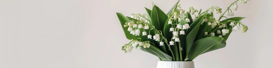 Obraz premium lilies of the valley flowers background.