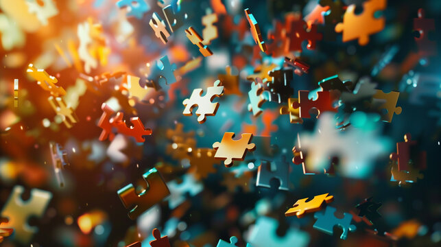 Puzzle. Tanti pezzi di un puzzle.