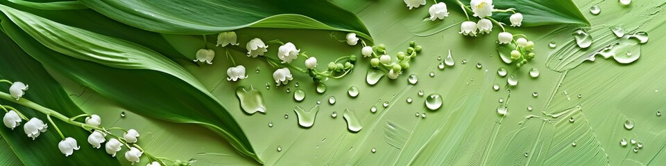 lilies of the valley flowers background.
