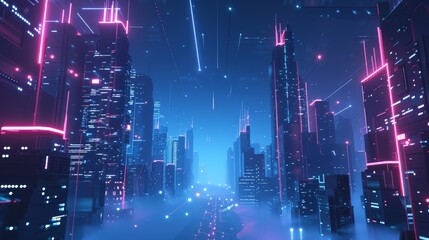 Representation of a technological futuristic