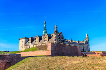View of Kronborg Castle in Helsingor (Elsinore), Denmark