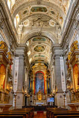 Fototapeta na wymiar Medieval Catholic Church of Saint Francis in Porto, Portugal
