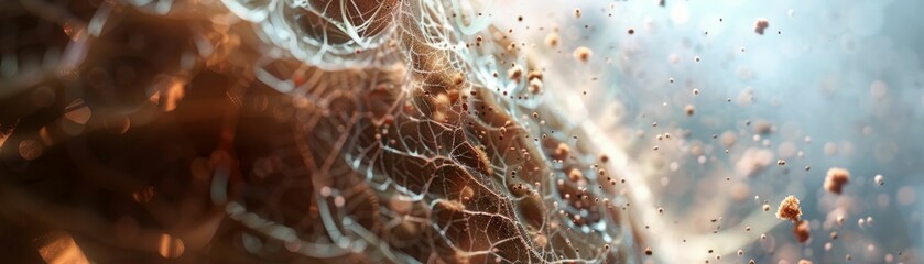 A 3D animated loop of a scalp healing from dandruff, with particles of dandruff disappearing and skin becoming clear - obrazy, fototapety, plakaty