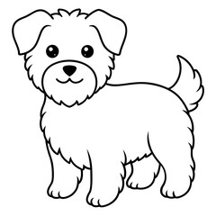 Line Art of Cute Dog