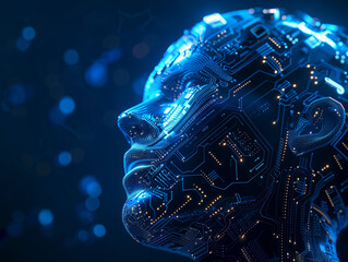 human robot, artificial intelligence, business intelligence, scientific symbols and laboratory equipment, neural networks, science fiction,  technology and anatomy,