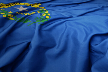waving colorful flag of nevada state.
