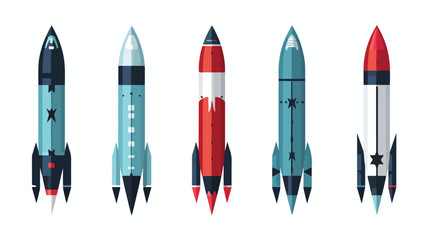 Missile rocket weapon icon vector illustration grap - obrazy, fototapety, plakaty