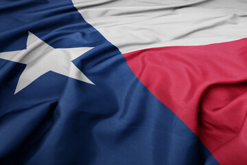 waving colorful flag of texas state.