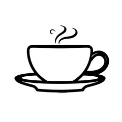 coffee, cup, drink, tea, cafe, hot, mug, vector, espresso, white, beverage, breakfast, illustration, icon, saucer, isolated, cappuccino, black, caffeine, steam, symbol, brown, restaurant, mocha, choco