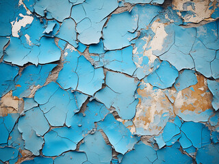 Cracked stone presents an abstract background adorned with vibrant red, yellow, and blue hues