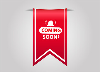  red flat sale banner for coming soon banner and poster