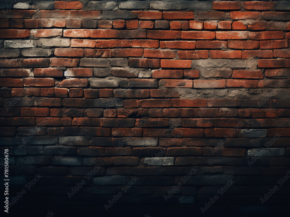 Poster abstract texture of dark brick wall forms background pattern