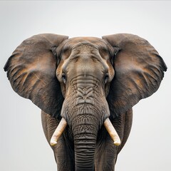 AI-generated illustration of close-up view of an elephant