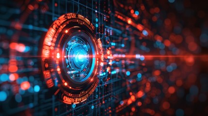 Obraz premium a futuristic security technology
