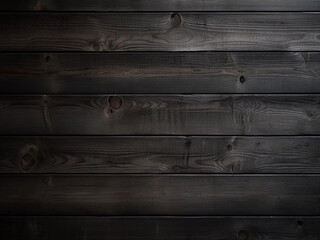 Dark wood texture fills the black plank wall panel