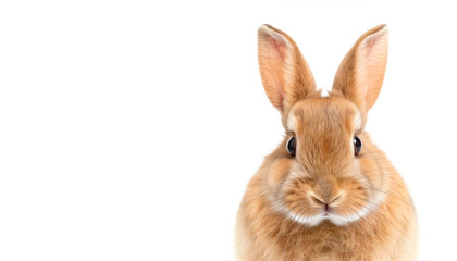 Cute rabbit isolated on white