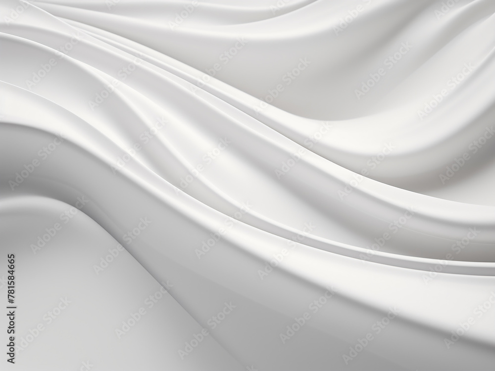 Poster monochromatic white forms chaotic abstract background in 3d rendering