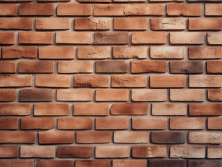 Ceramic brick tiles form seamless brick wall