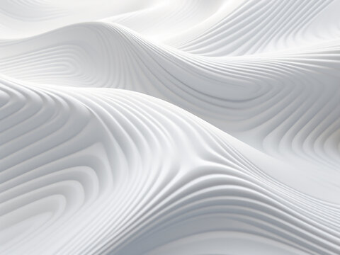 Shiny curved pattern creates chaotic abstract background in 3D