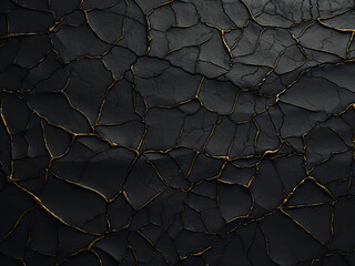 Utilize cracked black paint texture as a background or texture