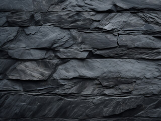 Stone-like texture in abstract dark grey-black slate