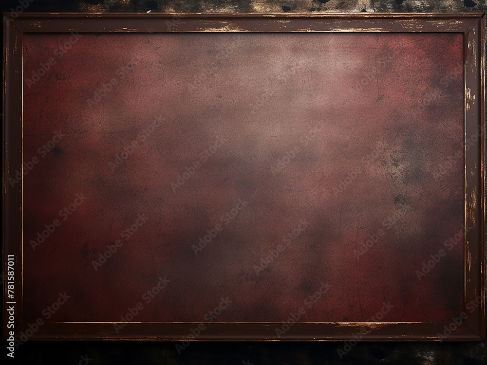 Aufkleber grunge frame in dark red and brown encloses empty background space