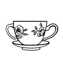 cup, coffee, white, isolated, drink, mug, saucer, empty, tea, cafe, beverage, espresso, breakfast, object, ceramic, plate, nobody, porcelain, coffee cup, single, china, dishware, ceramics, hot, cappuc