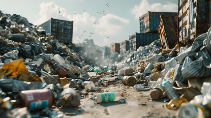 recycling waste management concept - obrazy, fototapety, plakaty
