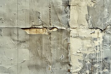 Close-Up of Cracked Plaster Texture, Unusual Angle