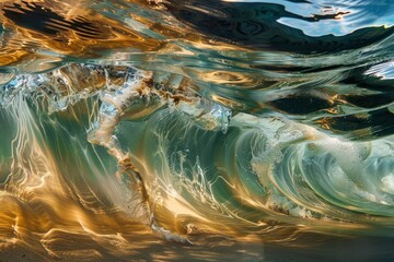 Emerald Ocean Wave Artistry