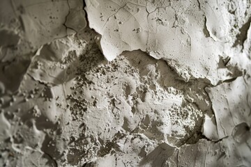 Rough Plaster Surface with Cracks in Close-Up Shot