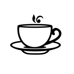 coffee, cup, drink, tea, cafe, hot, mug, vector, espresso, white, beverage, breakfast, illustration, icon, saucer, isolated, cappuccino, black, caffeine, steam, symbol, brown, restaurant, mocha, choco