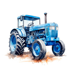 tractor isolated on white