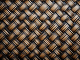 Textured surface with grunge synthetic rattan weave