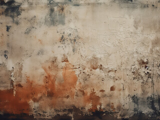 Grunge wall texture resembles aged wallpaper