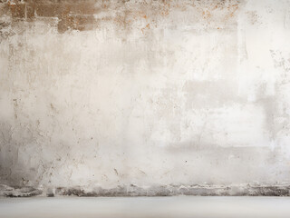 Background: grunge white wall with aged cement texture - obrazy, fototapety, plakaty