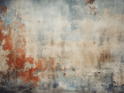 Old wallpaper background: grunge wall texture
