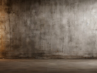 Background texture for loft-style living: grungy concrete wall and floor