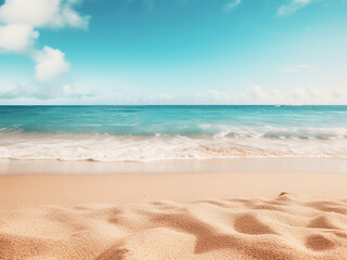 Fototapeta na wymiar Background of beach sand with horizontal orientation for copy