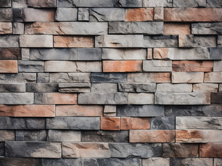 Naklejka premium Background features modern texture of marble brick stone wall