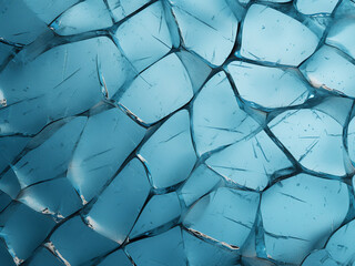 Lake Baikal's blue ice showcases net pattern of cracks