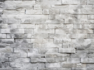 Obraz premium Background features old texture of white stone blocks on brick wall