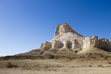 Stunning Mangystau landscape, Kazakhstan. Rock pinnacles view, Bozzhira valley