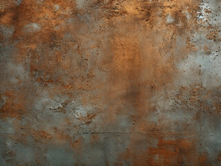 Abstract textured effect on rusty metallic plate generated by AI