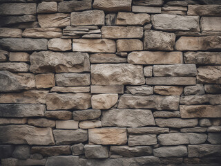 Cement floor texture serves as backdrop for stone wall