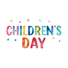 g simple colorful inscription children's day
