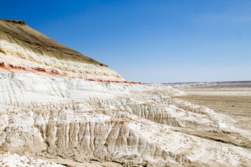 Baysary rock formation view, Mangystau region, Kazakhstan