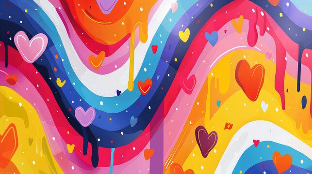 pride and love rainbow background 